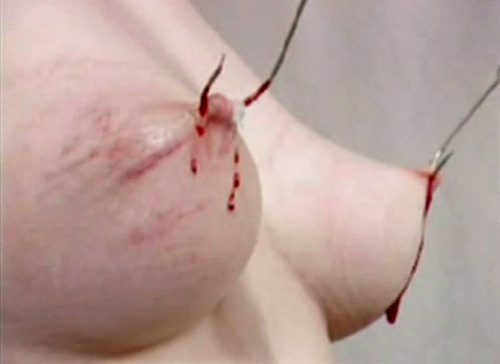 Bloody Tit Caning - Hooked Tits Torture | Kinky Porno BDSM Fetish Video | kinkyporno.biz