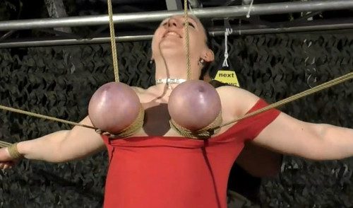 Public Tit Torture for Titslave Cat | Kinky Porno BDSM Fetish Video |  kinkyporno.biz